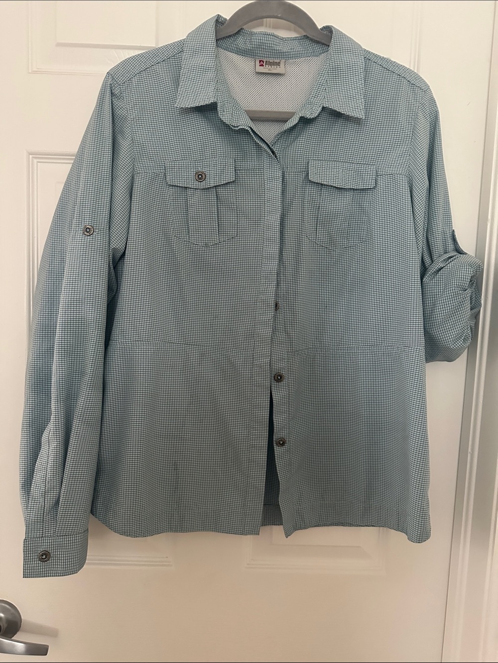 Columbia Blue Check Lightweight Long-Sleeve Shirt